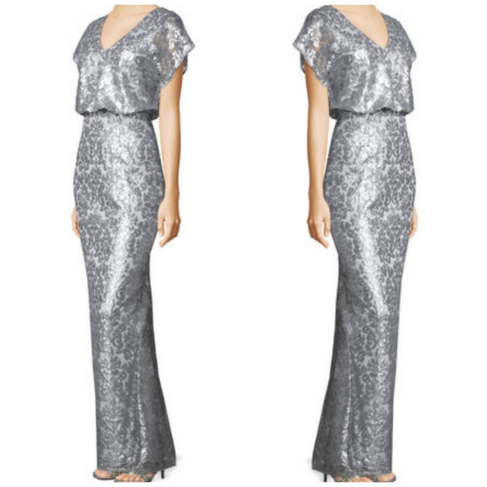 🆕 Adrianna Papel silver metallic dress